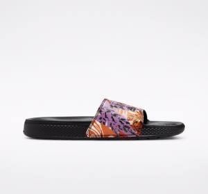 Converse All Star Badesandaler Tropical Florals Sandaler Sort Dyb Gul Lyserød | CV-810PVB