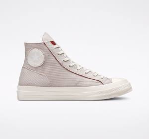 Converse Chuck 70 Tearaway Sneakers High Lysesølv Lyserød | CV-726UZL