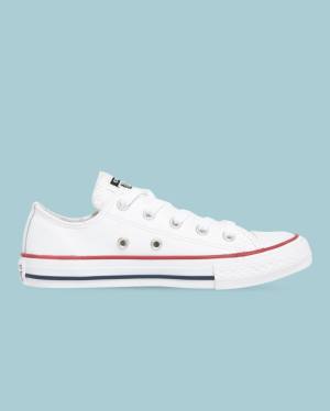 Converse Chuck Taylor All Star Læder Sneakers Low Hvide | CV-723DLI