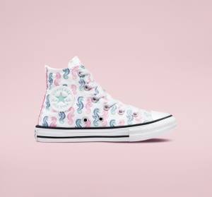 Converse Chuck Taylor All Star Seahorses Sneakers High Hvide Lyserød Lyse | CV-830SEP