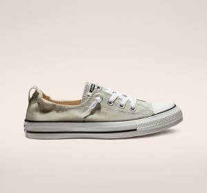 Converse Chuck Taylor All Star Shoreline Cloud Gray Slip On Sneakers Low Grå | CV-627HVY