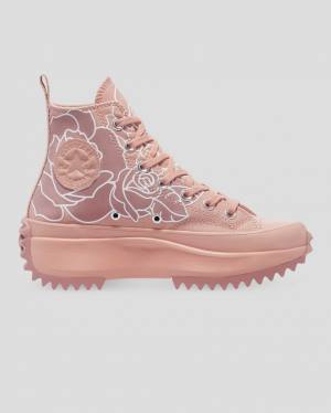 Converse Run Star Hike Floral Sneakers High Lyserød | CV-670GXC