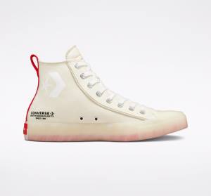 Converse UNT1TL3D Sneakers High Beige Hvide | CV-180ERU