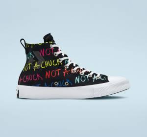 Converse UNT1TL3D Sneakers High Sort Hvide | CV-384GSQ