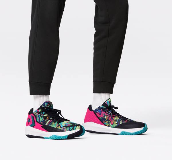 Converse All Star BB Jet Marbled Basketball Sko Lyserød Sort Hvide | CV-624UXG