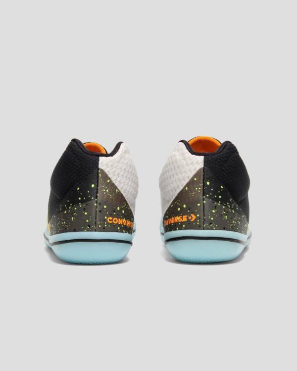 Converse All Star Pro BB Evo Graffiti Sneakers High Sort Hvide Blå | CV-915UYB