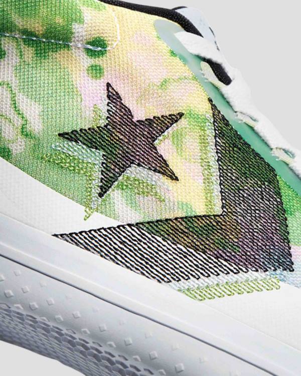 Converse All Star Pro BB Evo Petal To The Metal Sneakers High Hvide Lyserød Grøn | CV-871XWC