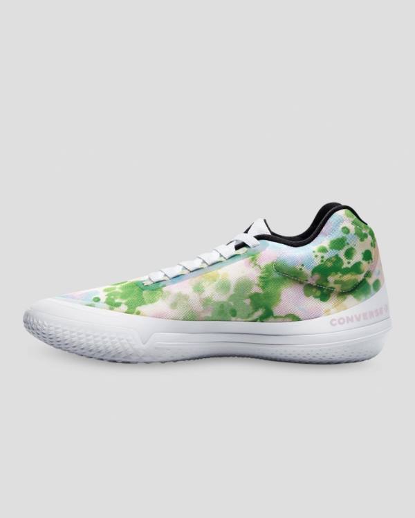 Converse All Star Pro BB Evo Petal To The Metal Sneakers High Hvide Lyserød Grøn | CV-871XWC