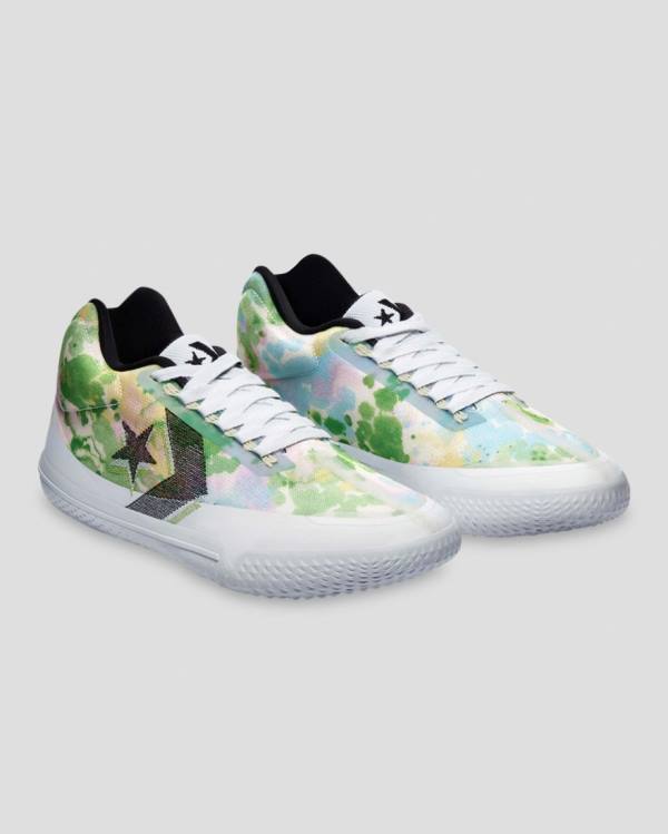 Converse All Star Pro BB Evo Petal To The Metal Sneakers High Hvide Lyserød Grøn | CV-871XWC