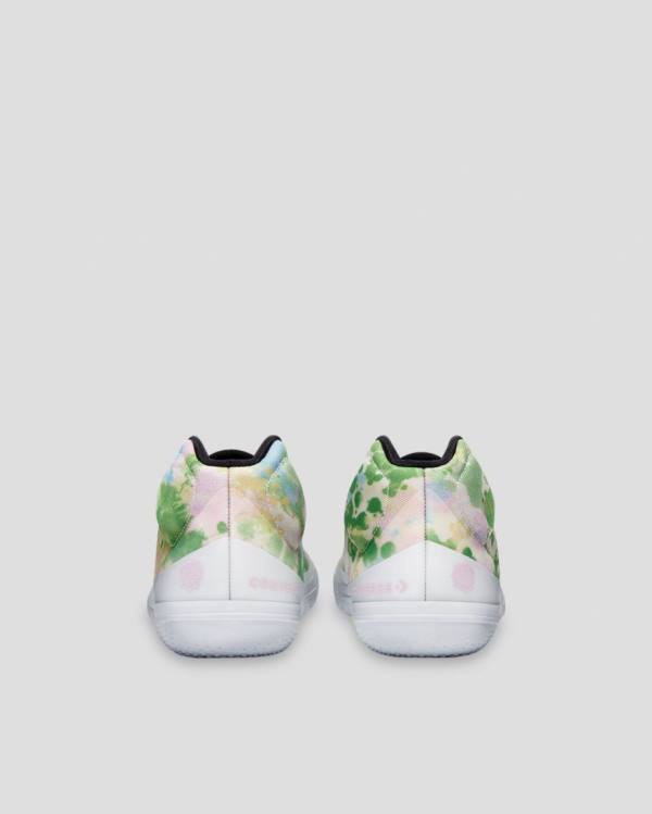 Converse All Star Pro BB Evo Petal To The Metal Sneakers High Hvide Lyserød Grøn | CV-871XWC