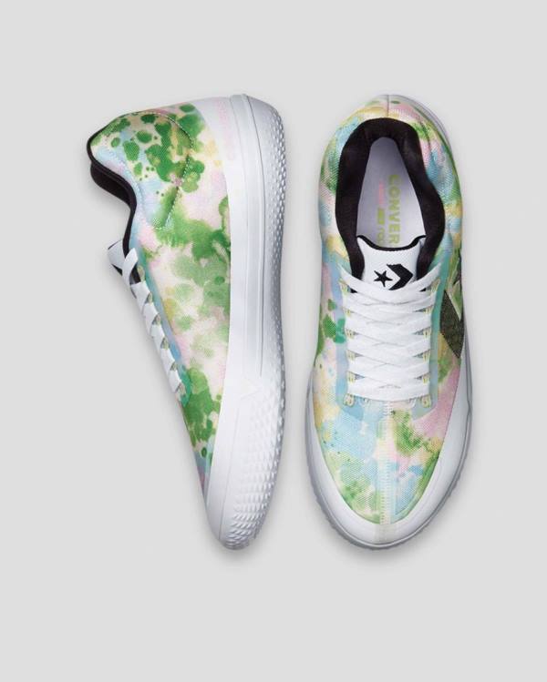 Converse All Star Pro BB Evo Petal To The Metal Sneakers High Hvide Lyserød Grøn | CV-871XWC