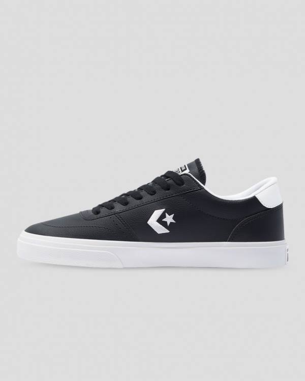 Converse Boulevard Faux Læder Sneakers Low Sort | CV-974JTA