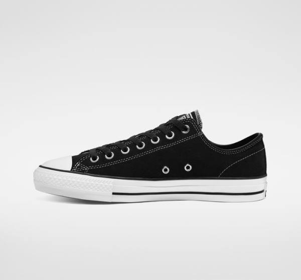 Converse CONS Chuck Taylor All Star Pro Ruskind Skate Sko Sort Hvide | CV-364XDV