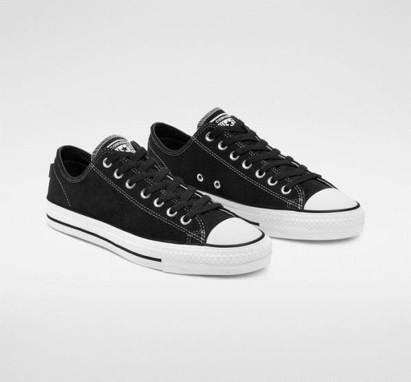 Converse CONS Chuck Taylor All Star Pro Ruskind Skate Sko Sort Hvide | CV-364XDV