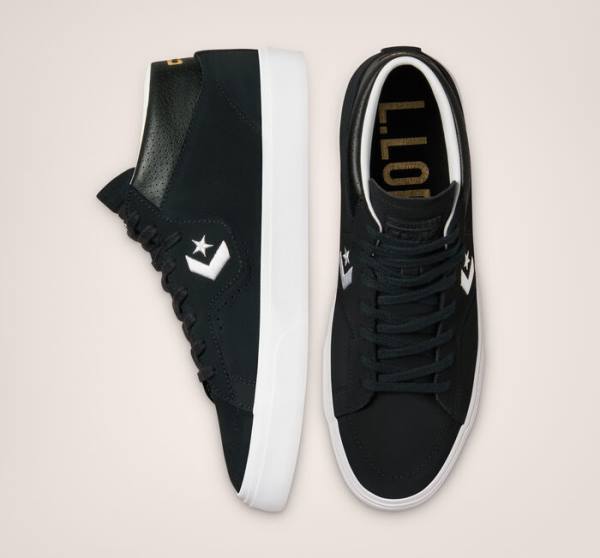Converse CONS Louie Lopez Pro Mid Skate Sko Sort Hvide | CV-481PCI