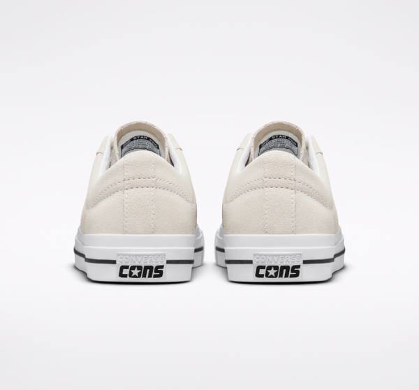Converse CONS One Star Pro Ruskind Skate Sko Hvide Sort | CV-256GIV