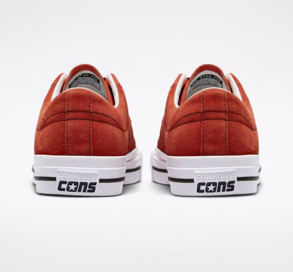 Converse CONS One Star Pro Ruskind Skate Sko Sort Hvide | CV-489ULD