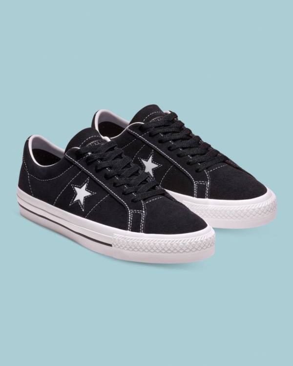 Converse CONS One Star Pro Ruskind Sneakers Low Sort | CV-245HPF