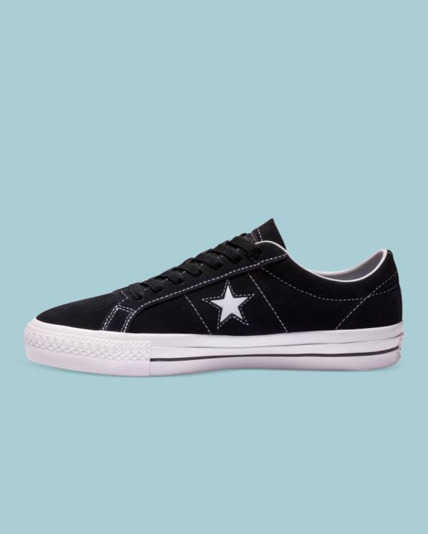 Converse CONS One Star Pro Ruskind Sneakers Low Sort | CV-245HPF