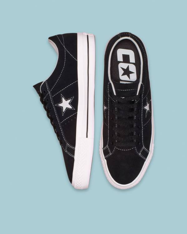 Converse CONS One Star Pro Ruskind Sneakers Low Sort | CV-245HPF