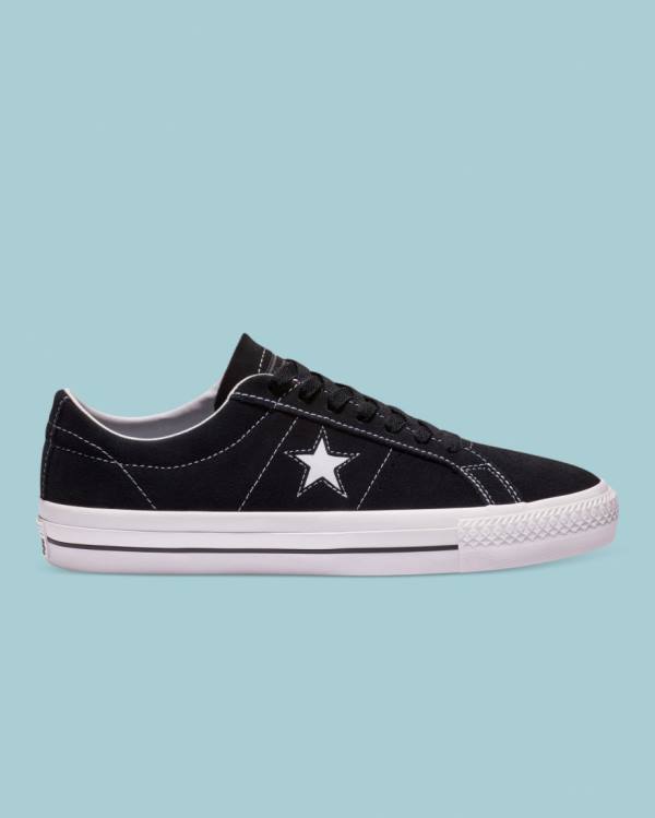 Converse CONS One Star Pro Ruskind Sneakers Low Sort | CV-245HPF