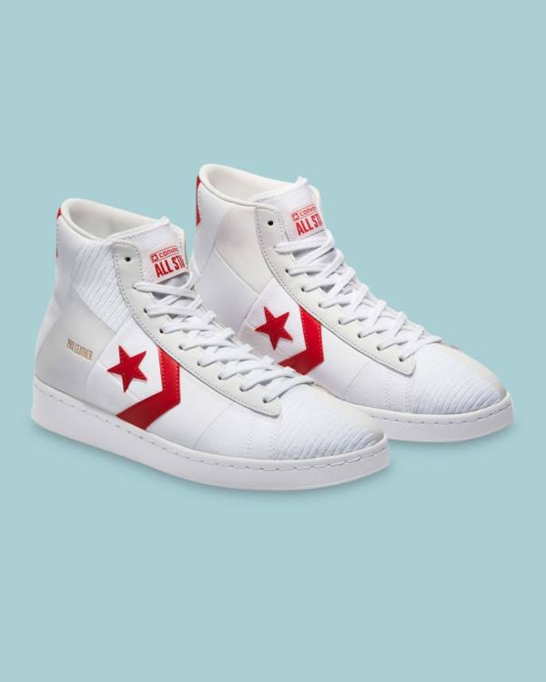 Converse Chase The Drip Pro Læder Sneakers High Hvide | CV-856ZPD