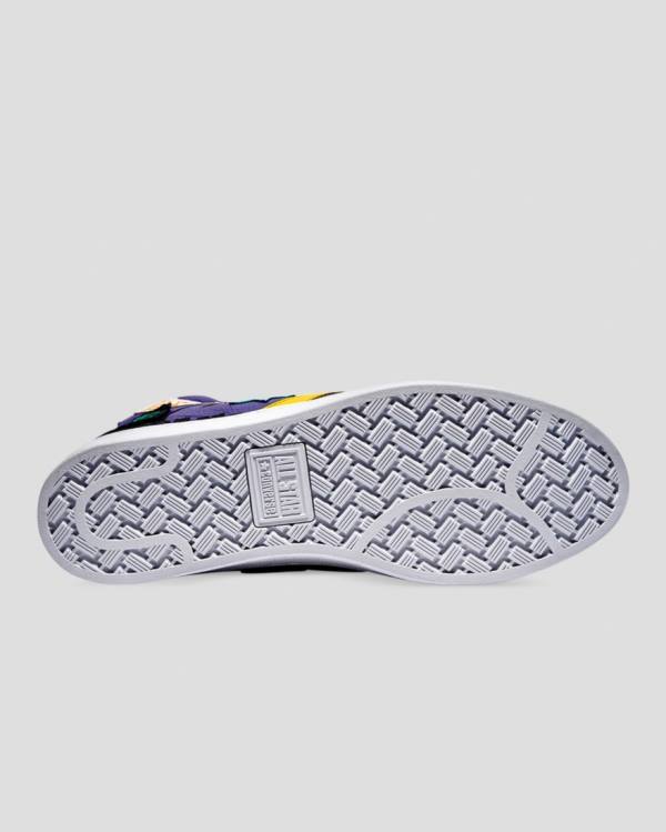 Converse Chinatown Market Pro Læder Sneakers High Blå Lilla | CV-519OEF
