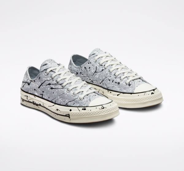 Converse Chuck 70 Archive Paint Splatter Sneakers Low Grå Sort Hvide | CV-270ZJQ