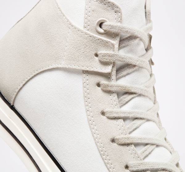 Converse Chuck 70 Crafted Canvas Sneakers High Hvide Sort | CV-548XJM