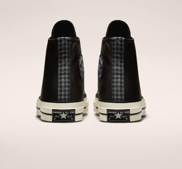 Converse Chuck 70 Crafted Læder Sneakers High Sort | CV-291JWF