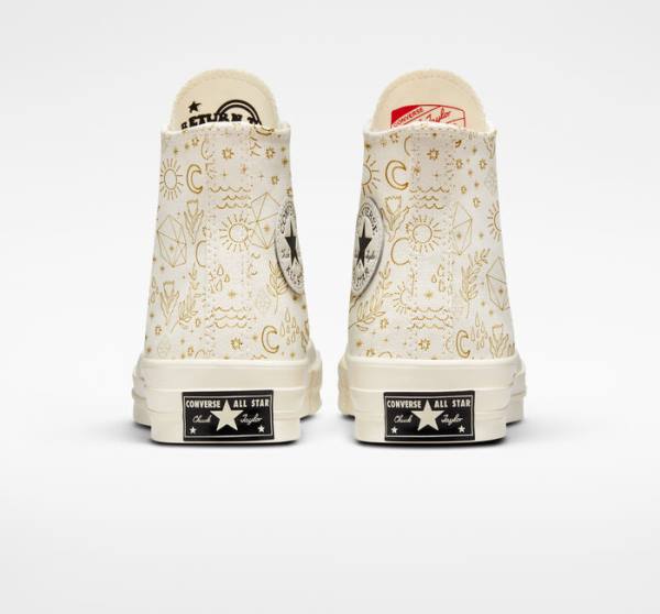 Converse Chuck 70 Golden Elements Sneakers High Lyseguld Sort | CV-074TCD