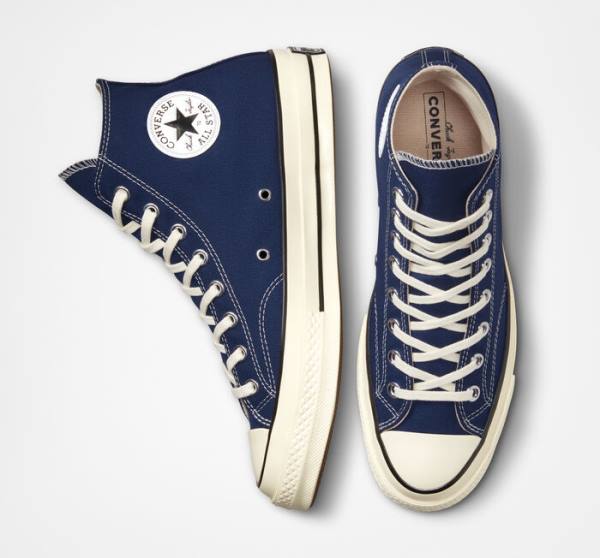 Converse Chuck 70 Pastel Polyester Sneakers High Mørkeblå Sort | CV-165VBX