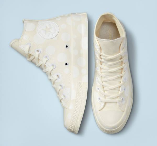 Converse Chuck 70 Polka Dots Sneakers High Hvide | CV-246OVY
