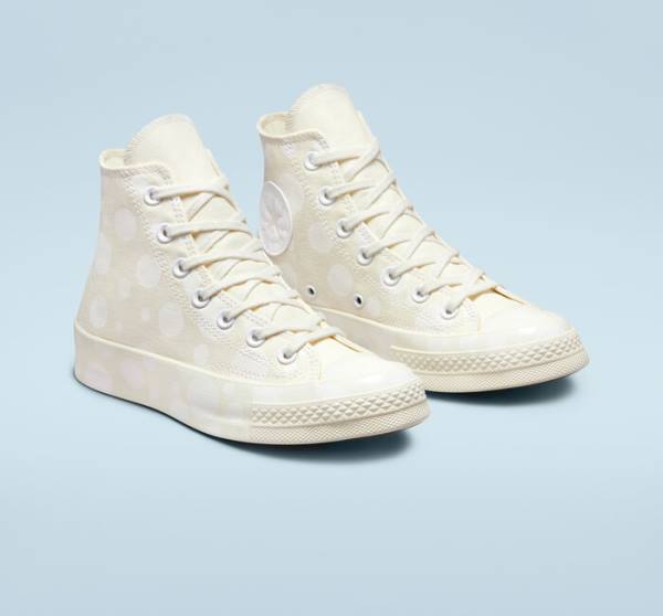 Converse Chuck 70 Polka Dots Sneakers High Hvide | CV-246OVY