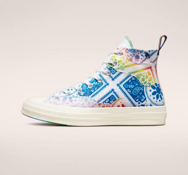Converse Chuck 70 Pride Sneakers High Hvide Rød | CV-619KSA