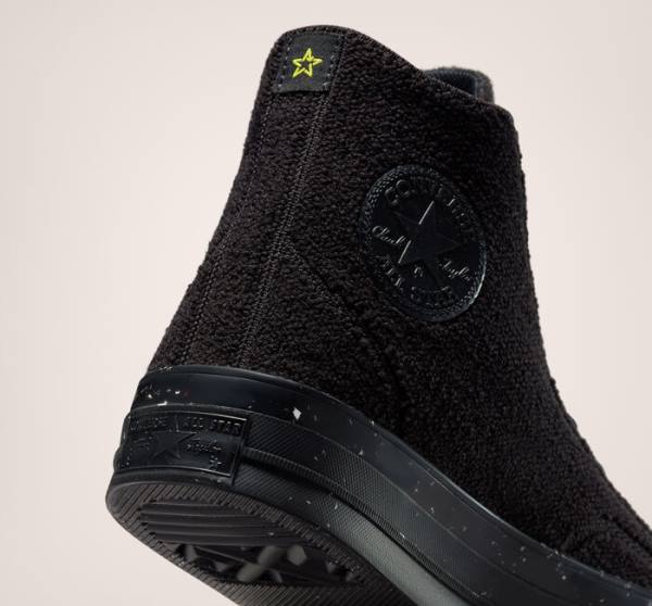 Converse Chuck 70 Renew Sneakers High Sort Lysegrøn | CV-325CKY