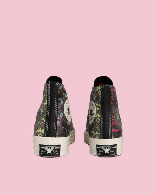 Converse Chuck 70 Satin Snake Print Sneakers High Sort | CV-025IEG