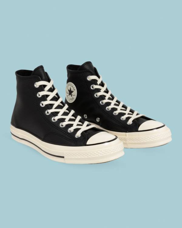Converse Chuck 70 Seasonal Læder Sneakers High Sort | CV-124JXP