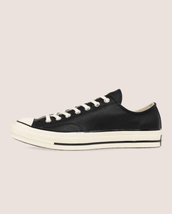Converse Chuck 70 Seasonal Læder Sneakers Low Sort | CV-839XZW