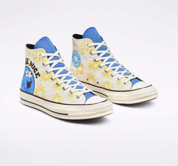 Converse Chuck 70 Sunny Floral Sneakers High Blå | CV-591RKZ
