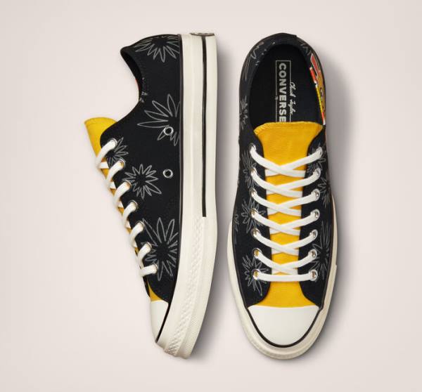 Converse Chuck 70 Sunny Floral Sneakers Low Sort | CV-602TGR