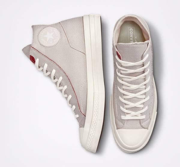 Converse Chuck 70 Tearaway Sneakers High Lysesølv Lyserød | CV-726UZL