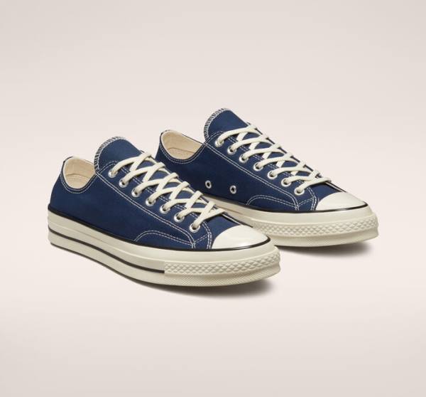 Converse Chuck 70 Tonal Polyester Sneakers Low Mørkeblå Sort | CV-785SGY