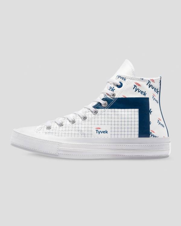 Converse Chuck 70 Tyvek Sneakers High Hvide | CV-682ROG