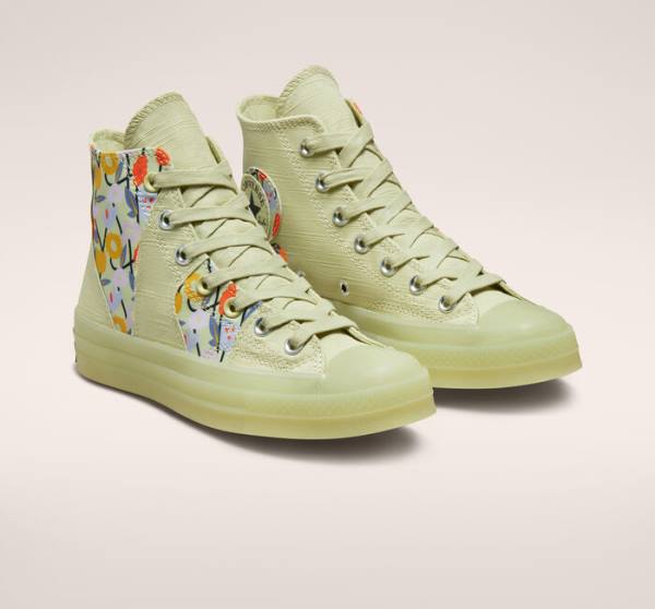 Converse Chuck 70 We Are Stronger Together Sneakers High Olivengrøn Sort | CV-630KMN