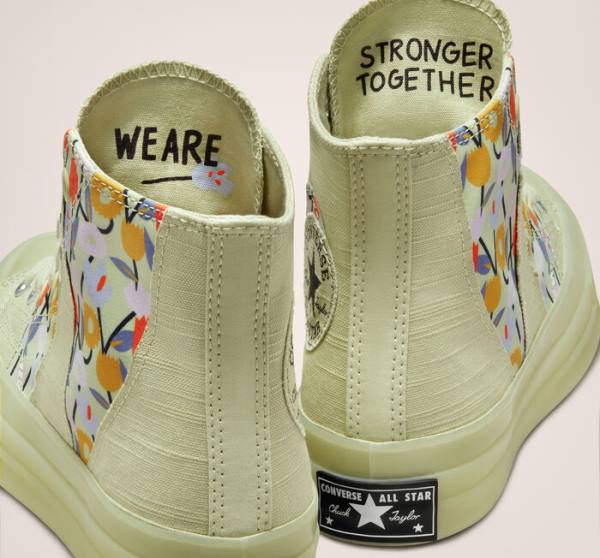 Converse Chuck 70 We Are Stronger Together Sneakers High Olivengrøn Sort | CV-630KMN