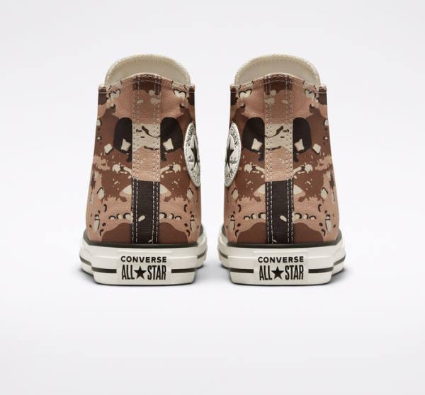 Converse Chuck Taylor All Star Archive Camo Sneakers High Brune Sort | CV-698HFV