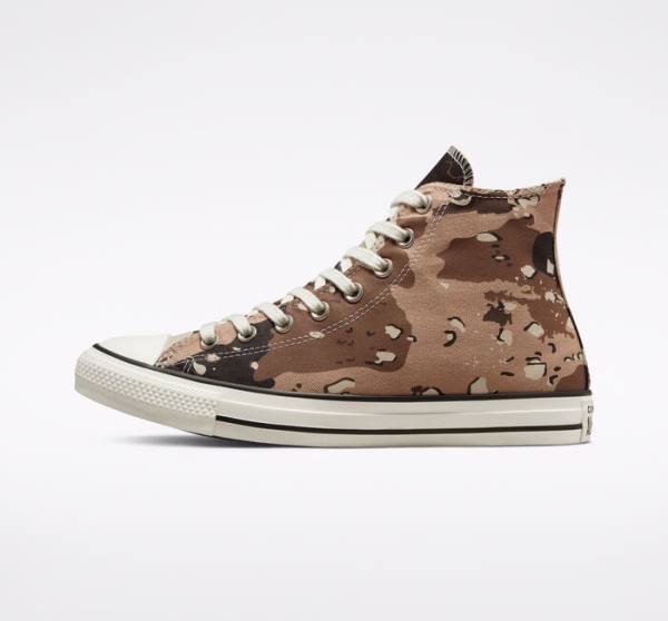 Converse Chuck Taylor All Star Archive Camo Sneakers High Brune Sort | CV-954UXP