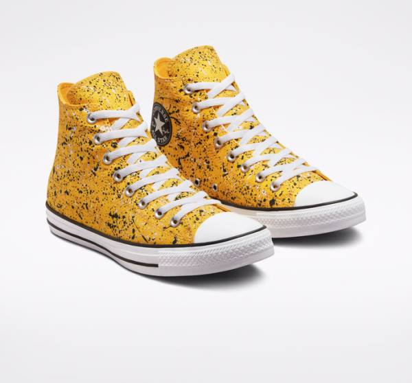 Converse Chuck Taylor All Star Archive Paint Splatter Sneakers High Hvide | CV-460AYW