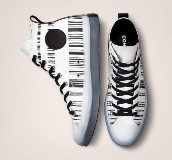 Converse Chuck Taylor All Star CX Translucent Barcode Sneakers High Hvide Sort | CV-602ZOR